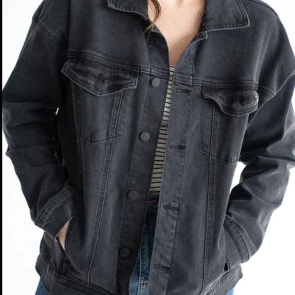 Carly Jean Los Angeles Jackets & Blazers - CJLA Charcoal Hunter Jean Jacket - Like new,  never worn